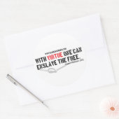 3"ステッカー"イマムフセイン引用文" ラウンドシール (封筒)