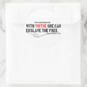 3"ステッカー"イマムフセイン引用文" ラウンドシール (バッグ)