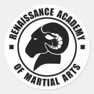 3"ステッカー、6セット、黒ロゴの白 ラウンドシール