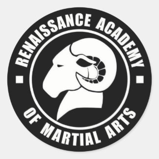 3"ステッカー、6セット、黒ロゴの白 ラウンドシール