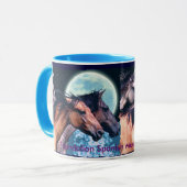 3 スペインの口ひげ馬の恋人の飲みマグ マグカップ (正面左)