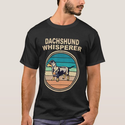 3 ダックスフント+ウィスパラー ヴィンテージ Tシャツ (正面)