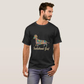 3 ダックスフンド 少女 - 面白い ダックスフンド 犬 愛好家 Tシャツ (正面フル)