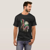 3 ニワトリ 月 オオカミ 鳥類 オオカミの遠吠え Tシャツ (正面フル)