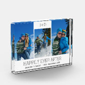 3 パーソナライズされたフォトコラージュモノグラムの結婚の フォトブロック (左)