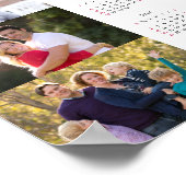 3 パーソナライズされたフォトコラージュ家族2025カレンダー ポスター (角)