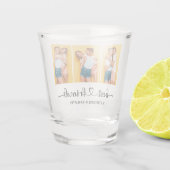 3 パーソナライズされたフォトコラージュ最高のファン ショットグラス (裏面)