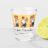 3 パーソナライズされたフォトコラージュ最高のファン ショットグラス (正面)