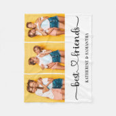 3 パーソナライズされたフォトコラージュ最高のファン フリースブランケット (正面)