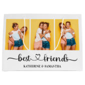 3 パーソナライズされたフォトコラージュ最高のファン ラージペーパーバッグ (正面)