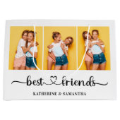 3 パーソナライズされたフォトコラージュ最高のファン ラージペーパーバッグ (正面)