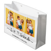 3 パーソナライズされたフォトコラージュ最高のファン ラージペーパーバッグ (正面アングル)