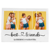 3 パーソナライズされたフォトコラージュ最高のファン ラージペーパーバッグ (裏面)