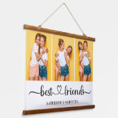 3 パーソナライズされたフォトコラージュ最高のファン 吊り下げ型タペストリー (傾斜あり)