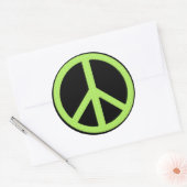 3"ピースグリーン ラウンドシール (封筒)