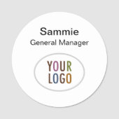 3"プラスチックカスタム製の磁気名タグまたはピン 名札 (正面)