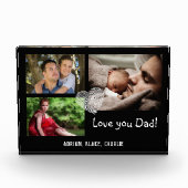 3 モダンフォトコラージュ愛あなたパパギフト フォトブロック (正面)