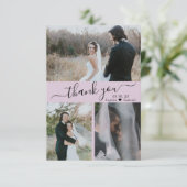 3 モダンフォトコラージュ結婚の感謝 サンキューカード (スタンド正面)