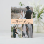 3 モダンフォトコラージュ結婚の感謝 サンキューカード (スタンド正面)