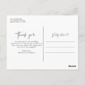 3 モダンフォトコラージュ結婚の感謝 ポストカード (裏面)