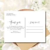 3 モダンフォトコラージュ結婚の感謝 ポストカード