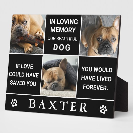 3 モダンInstaフォトコラージュ記念ペット記念品 フォトプラーク (側面)