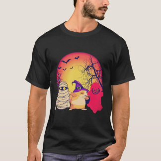 3 モルモット ハロウィン パンプキン Tシャツ