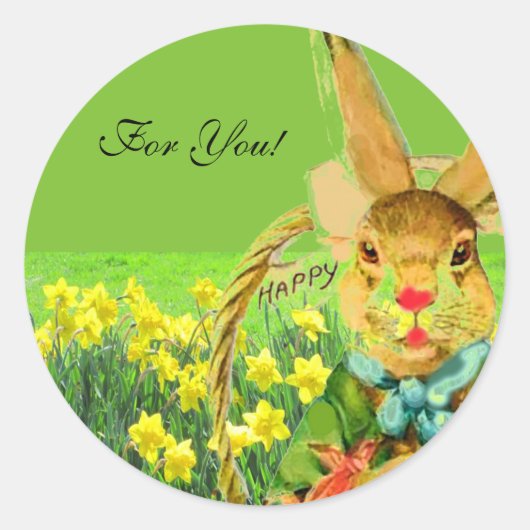 3"ラウンドのためにあなたギフトステッカーSRINGTIME! ラウンドシール (正面)