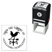 #3 ラウンドライブラリー本名の素朴な風見鶏 セルフインキングスタンプ (インサイチュ)