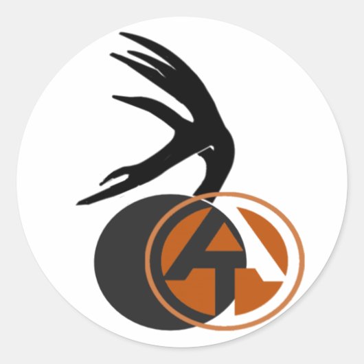 3"ラウンド"About Tine"ロゴデカール ラウンドシール (正面)