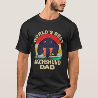 3 世界のダックスフントのパパ ヴィンテージ Tシャツ