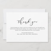 3 – 写真による生活のお祝い/葬儀/死別 サンキューカード (裏面)