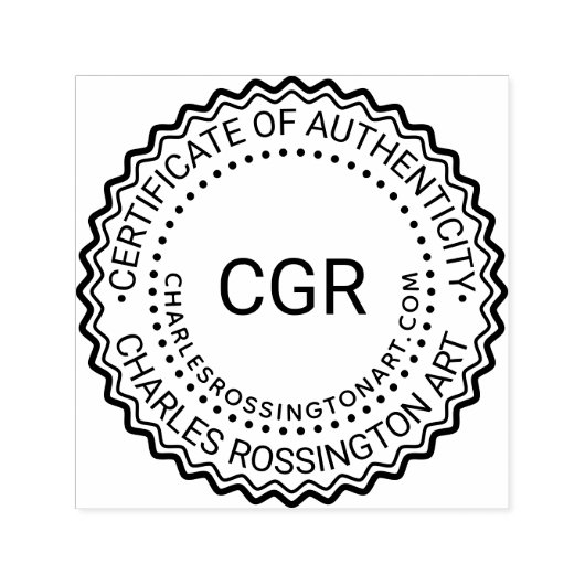 3 初期の真正性証明書 #6 名前 URL セルフインキングスタンプ (デザイン)