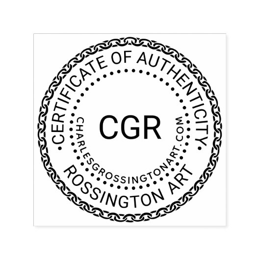 3 初期の真正性証明書 #8 名前 URL セルフインキングスタンプ (デザイン)