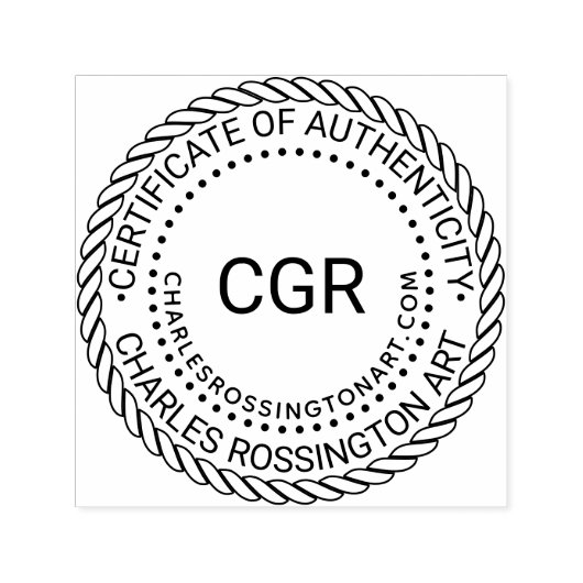 3 初期 “真正性証明書” #5 名前 URL セルフインキングスタンプ (デザイン)