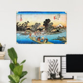 3.川崎宿,広重川崎宿，広重，浮世絵 ポスター (ホームオフィス)