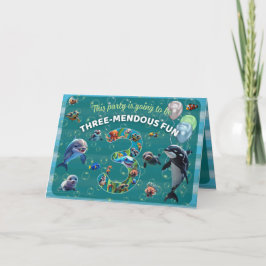 3 – 恐ろしいパーティーカスタム折り畳み水平招待状 招待状