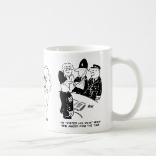 3.時おもしろい間に関する警察の漫画 コーヒーマグカップ