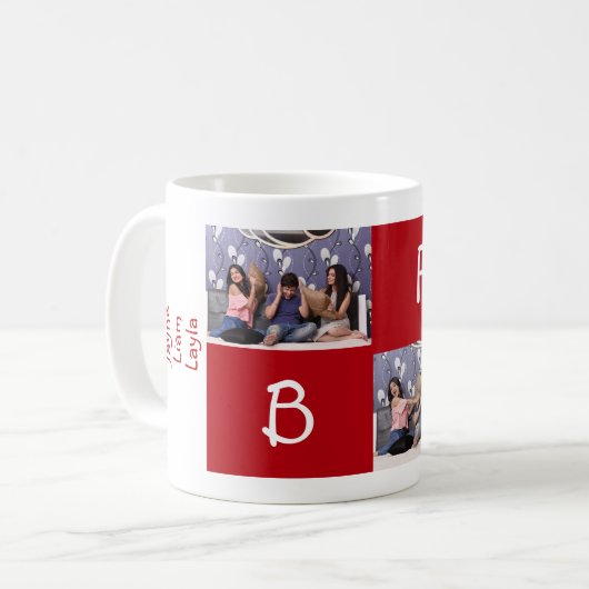 3 最高の友よ永遠BFF 3枚離れ写真-Handed コーヒーマグカップ (正面左)