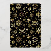 3 枚の写真で輝く メリークリスマス グリーティング ゴールド 箔シーズンカード (裏面)