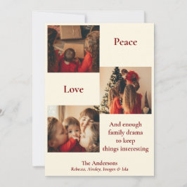 3 枚の写真のホリデー カード