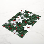 3 枚の写真 植物の優雅さ 魅惑のウィンター ガーデン 箔シーズンカード (回転した状態)