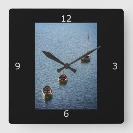 3.水の上のボート スクエア壁時計