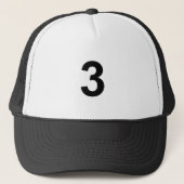 3 – 番号3 キャップ (正面)