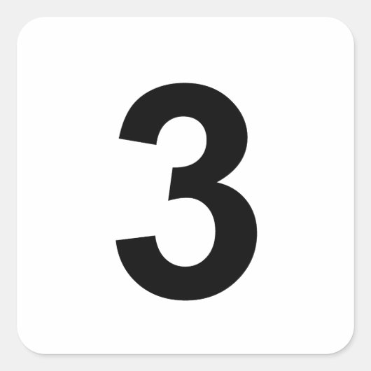 3 – 番号3 スクエアシール (正面)