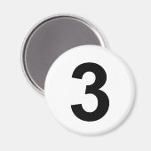 3 – 番号3 マグネット (正面/裏面)