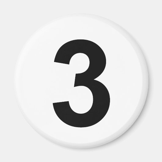 3 – 番号3 マグネット (正面)