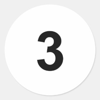 3 – 番号3 ラウンドシール