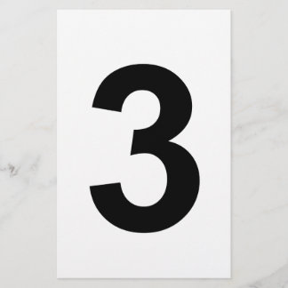 3 – 番号3 便箋