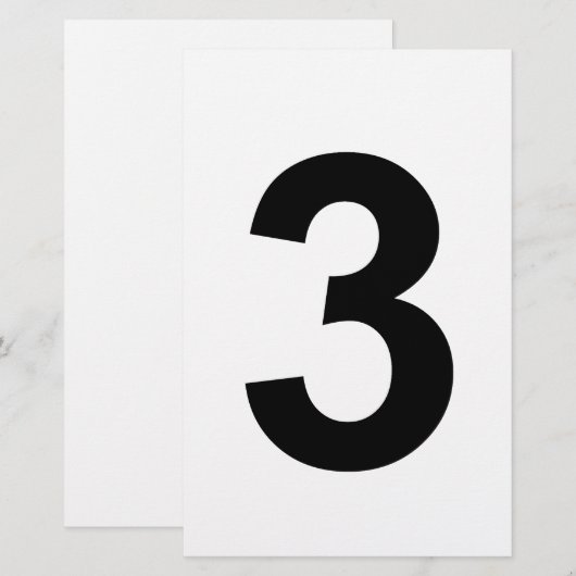 3 – 番号3 便箋 (正面/裏面)